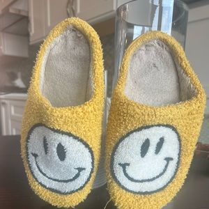 Yellow Smiley Face Slippers